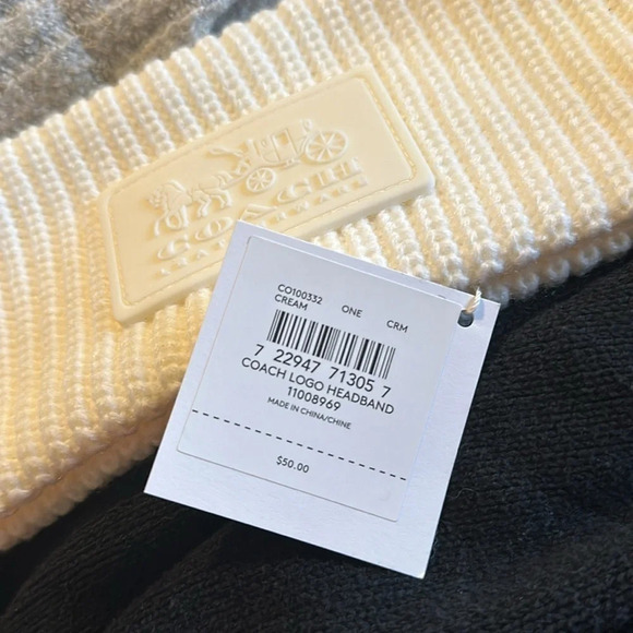 Coach Logo Cable Knit Winter Headband ❄️ - Picture 3 of 3